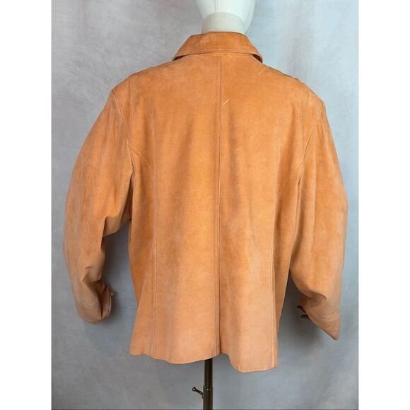 Vintage TERRY LEWIS Plus XL Classic Luxuries Women’s Leather SUEDE Pink Jacket - Picture 4 of 7